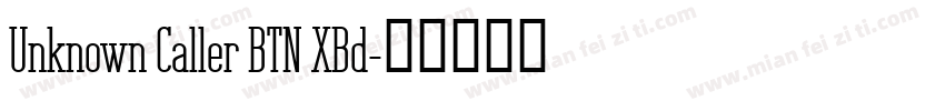 Unknown Caller BTN XBd字体转换